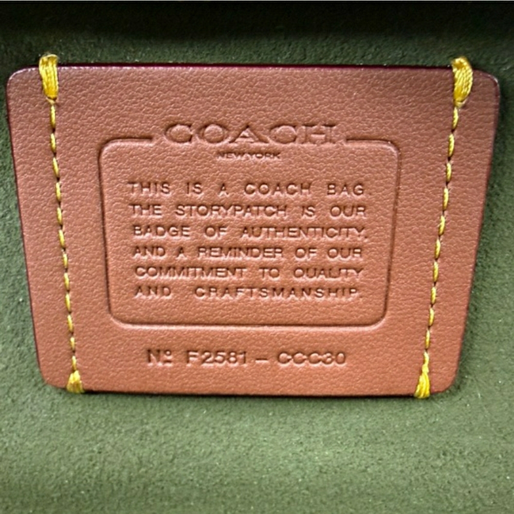 Coach Olive Green Leather Empire Carry All Shoulder Bag (NWOT) - Picture 14 of 16